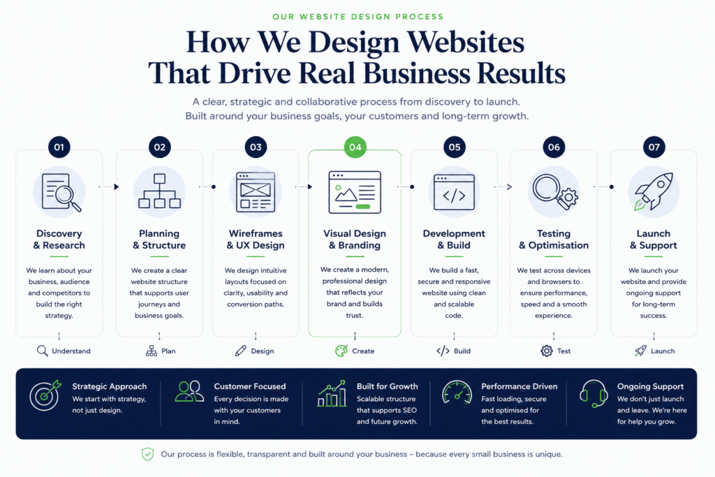 Website performance and content structure illustration