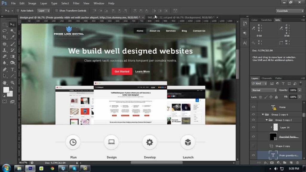 Small business website design illustration