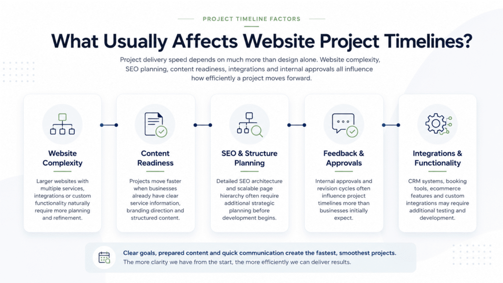Website design project process illustration