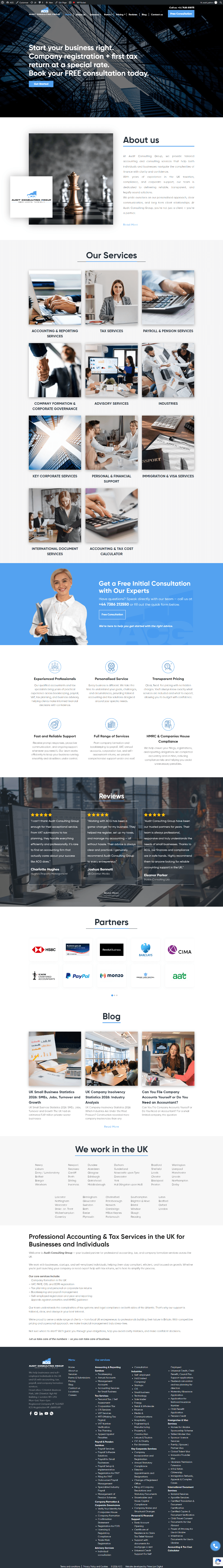 Audit Consulting Group WordPress CMS development project by Prime Lion Digital